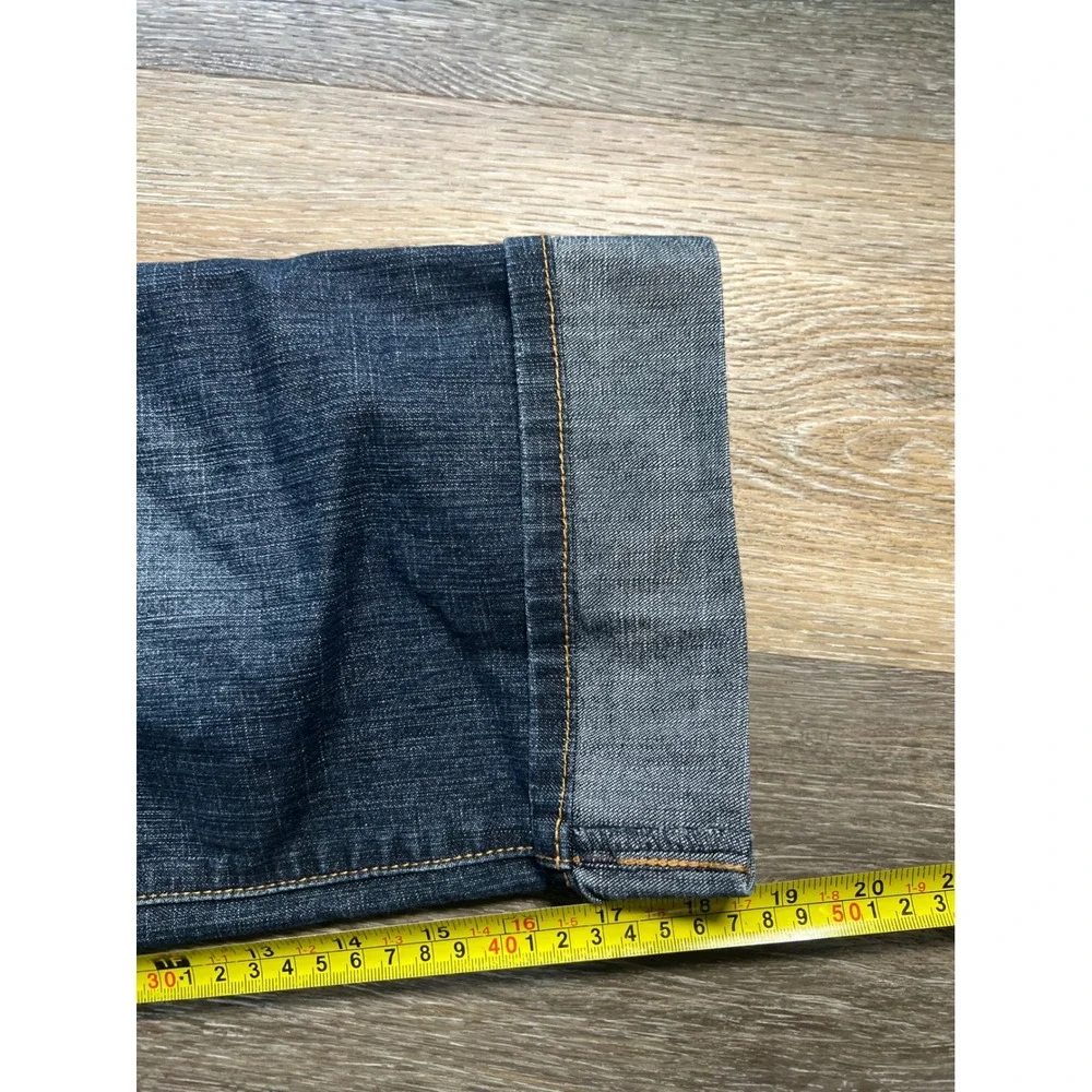 ADVC Capri‎ Jeans Womens 8 Blue Excellent Dark Wash Cuffed Stretch Denim Cropped